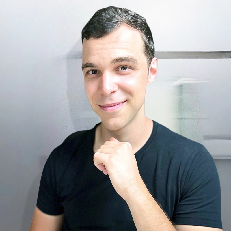 Portrait of Japanese man on subway